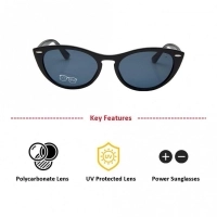 Cat eye Grey Polycarbonate Full Rim Medium Vision Express 41383 Sunglasses