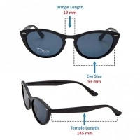 Cat eye Grey Polycarbonate Full Rim Medium Vision Express 41383 Sunglasses