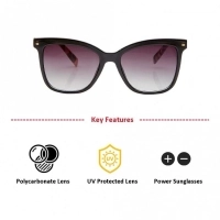 Rectangle Grey Polycarbonate Full Rim Medium Vision Express 41399 Sunglasses