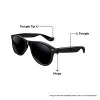 Rectangle Grey Polycarbonate Full Rim Medium Vision Express 41399 Sunglasses