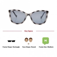 Rectangle Polarised Lens Grey Solid Full Rim Medium Vision Express 41400P Sunglasses