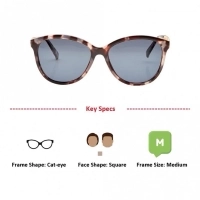 Cat eye Polarised Lens Grey Solid Full Rim Medium Vision Express 41403P Sunglasses