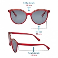 Cat eye Polarised Lens Grey Solid Full Rim Medium Vision Express 41407P Sunglasses