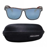Rectangle Blue Mirror Polycarbonate Full Rim Medium Vision Express 21803 Sunglasses