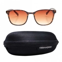 Rectangle Brown Gradient Polycarbonate Full Rim Medium Vision Express 21807 Sunglasses