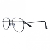 Full Rim Metal Aviator Black Medium Vision Express 12080MF Eyeglasses