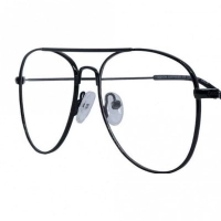 Full Rim Metal Aviator Black Medium Vision Express 12080MF Eyeglasses