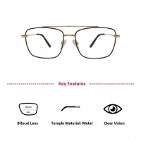 Full Rim Metal Rectangle Gold Medium Vision Express 29512MF Eyeglasses