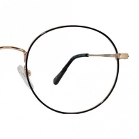 Full Rim Metal Round Black Medium Vision Express 12083MF Eyeglasses