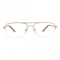 Half Rim Metal Rectangle Gold Large Vision Express 12084 MH Eyeglasses