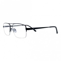 Half Rim Metal Rectangle Black Large Vision Express 12084MH Eyeglasses