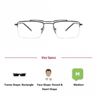 Half Rim Metal Rectangle Brown Medium Vision Express 29517MH Eyeglasses