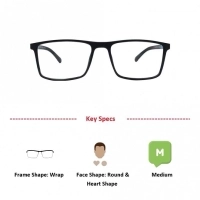 Full Rim Acetate Wrap Black Medium Vision Express 29519AF Eyeglasses