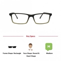Full Rim Acetate Rectangle Green Medium Vision Express 29521AF Eyeglasses
