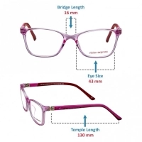 Rectangle Purple Polycarbonate Small Vision Express 61359 Kids Eyeglasses