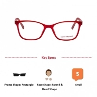 Rectangle Red Polycarbonate Small Vision Express 61359 Kids Eyeglasses