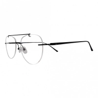 Rimless Metal Aviator Black Unisex Medium Vision Express 12090MR Eyeglasses