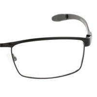 Full Rim Metal Rectangle Black Large Heritage HEOM5022 Eyeglasses