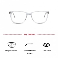 Full Rim Acetate Rectangle Grey Medium Unofficial UNOM0082 Eyeglasses