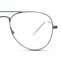 Full Rim Stainless Steel Aviator Blue Medium Unofficial UNOT0045 Eyeglasses