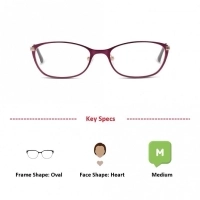 Full Rim Stainless Steel Oval Purple Medium Sensaya SYAF06 Eyeglasses