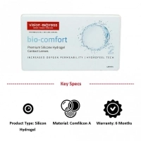 Monthly Bio-Comfort - Premium Silicon Hydrogel Contact Lenses(6 Lens Pack)