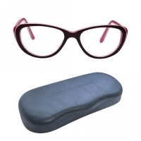 Blue Shield (Zero Power) Computer Glasses : Full Rim Cat Eye Purple Acetate Medium 49051
