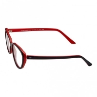Blue Shield (Zero Power) Computer Glasses : Full Rim Cat Eye Black Polycarbonate Medium 49051B