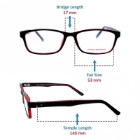 Blue Shield (Zero Power) Computer Glasses : Full Rim Rectangle Black Polycarbonate Medium 12033B