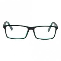 Blue Shield (Zero Power) Computer Glasses : Full Rim Rectangle Black Polycarbonate Medium 29469B