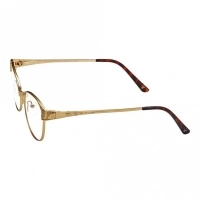 Blue Shield (Zero Power) Computer Glasses : Full Rim Rectangle Gold Polycarbonate Medium 49092B