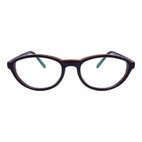 Blue Shield (Zero Power) Kids Computer Glasses: Oval Black Acetate Small 61402AF