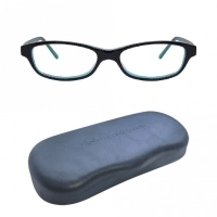 Blue Shield (Zero Power) Kids Computer Glasses: Oval Black Acetate Large 61408AF