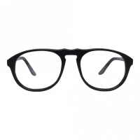 Blue Shield (Zero Power) Kids Computer Glasses: Round Black Acetate Large 61412AF