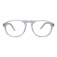 Blue Shield (Zero Power) Kids Computer Glasses: Round Clear Crystal Acetate Large 61412AF