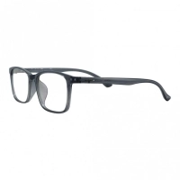 Blue Shield (Zero Power) Computer Glasses: Full Rim Rectangle Grey TR90 Unisex Medium 29552B