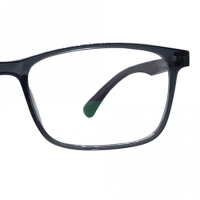 Blue Shield (Zero Power) Computer Glasses: Full Rim Rectangle Grey TR90 Unisex Medium 29552B
