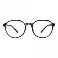 Blue Shield (Zero Power) Computer Glasses: Full Rim Round Wine Polycarbonate Medium 29555B