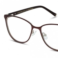 Full Rim Stainless steel Cat Eye Brown Medium Heritage HEDF30 Eyeglasses