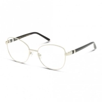 Full Rim Stainless steel Cat Eye Silver Medium Heritage HEJF43 Eyeglasses