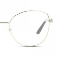 Full Rim Stainless steel Cat Eye Silver Medium Heritage HEJF43 Eyeglasses