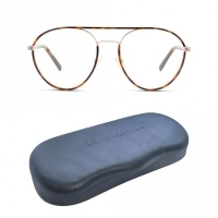 Full Rim Stainless steel Round Brown Male Medium Sensaya SYOM0006 Eyeglasses