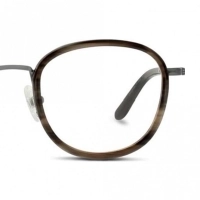 Full Rim Stainless steel Round Grey Male Medium Heritage HEHM02 Eyeglasses