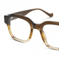 Full Rim Acetate Rectangle Brown Male Medium Unofficial UNOM0244 Eyeglasses