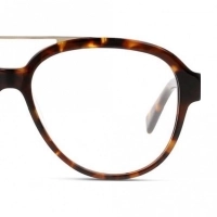 Full Rim Acetate Aviator Brown Male Large Unofficial UNOM0192 Eyeglasses