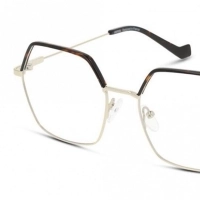 Full Rim Stainless steel Round Brown Female Medium Unofficial UNOF0337 Eyeglasses