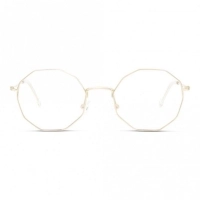 Full Rim Stainless steel Round Gold Female Medium Unofficial UNOF0076 Eyeglasses