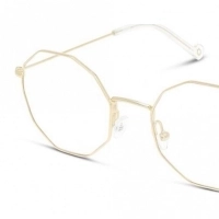 Full Rim Stainless steel Round Gold Female Medium Unofficial UNOF0076 Eyeglasses