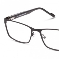 Full Rim Stainless steel Rectangle Black Male Large Miki Ninn MNOM0008 Eyeglasses