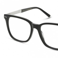 Full Rim Acetate Square Black Male Medium Heritage HEOM5032 Eyeglasses